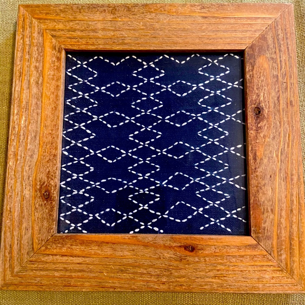 Hand Embroidered Sashiko Wall Art